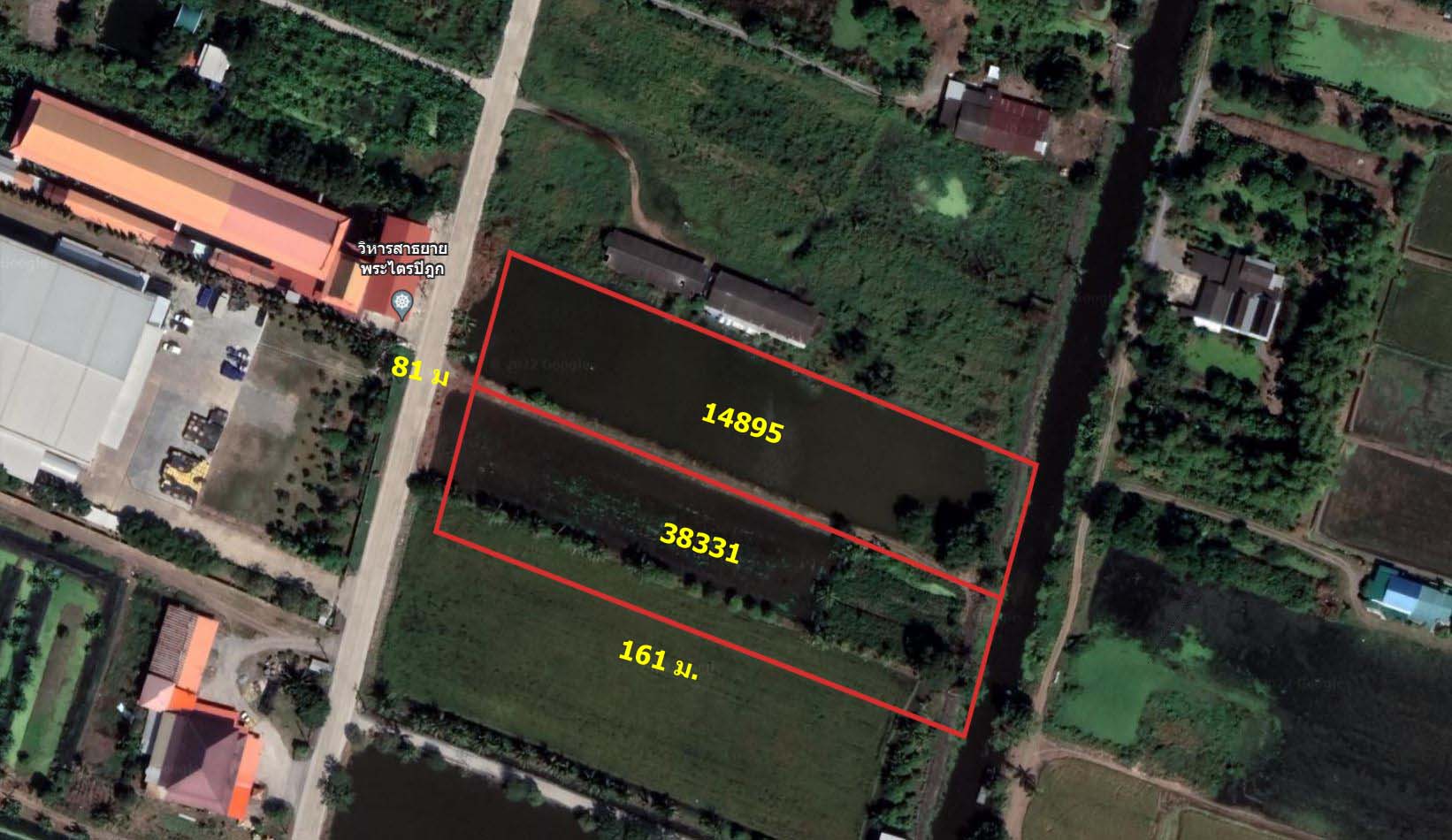 ขายที่ดินสีม่วง ต.ไทรใหญ่ นนทบุรี 7 ไร่ 78 ตร.วา ไร่ละ 2,700,000 บาท